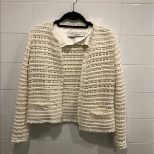 IRO cream knit blazer